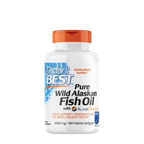 Doctor's Best Pure Wild Alaskan Fish Oil + Alaskomega  (180 Cápsula blanda marina)