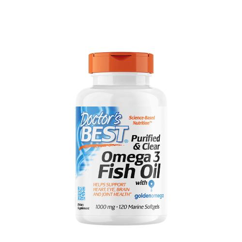 Doctor's Best Purified & Clear Omega 3 Fish Oil 1000 mg  (120 Cápsula blanda marina)