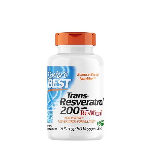 Doctor's Best Trans-Resveratrol with Resvinol 200 mg (60 Veggie Cápsula)