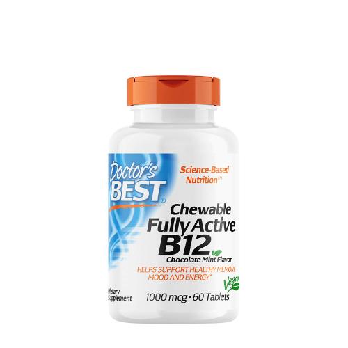 Doctor's Best Chewable Fully Active B12 1000 mcg (60 Tableta, Chocolate con Menta)