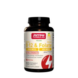   Jarrow Formulas Methyl B-12 & Methyl Folate 400 mcg (100 Tableta masticable, Limón)
