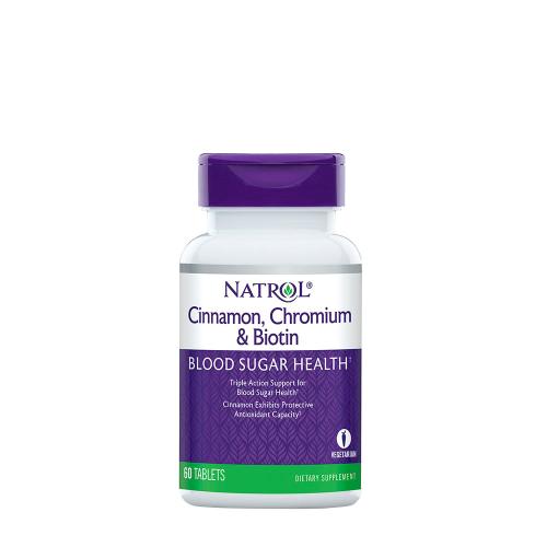 Natrol Cinnamon, Chromium & Biotin (60 Tableta)