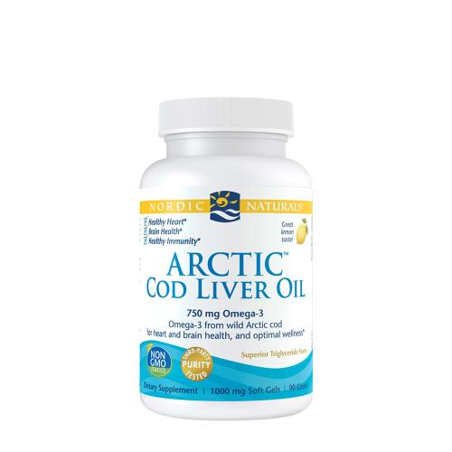 Nordic Naturals Arctic Cod Liver Oil 750 mg (90 Cápsula blanda, Limón)