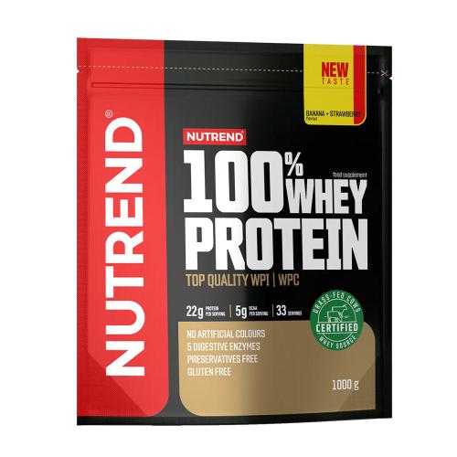 Nutrend 100% Whey Protein (1000 g, Plátano y Fresa)