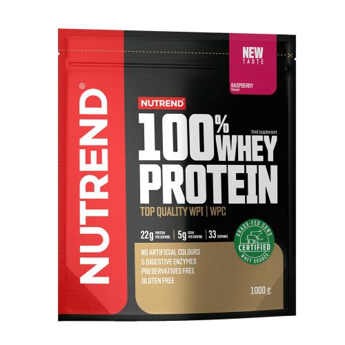 Nutrend 100% Whey Protein (1000 g, Frambuesa)