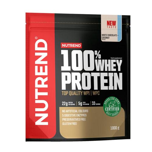 Nutrend 100% Whey Protein (1000 g, Coco con Chocolate Blanco)