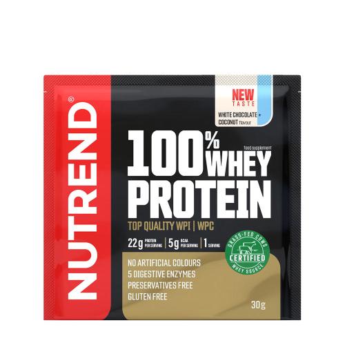 Nutrend 100% Whey Protein (30 g, Coco con Chocolate Blanco)