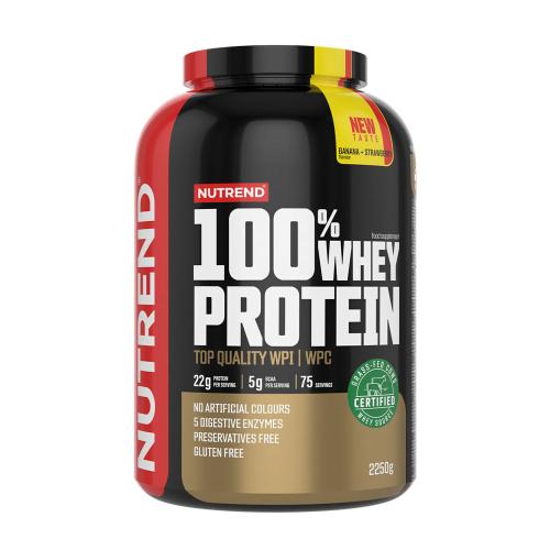 Nutrend 100% Whey Protein (2250 g, Plátano y Fresa)