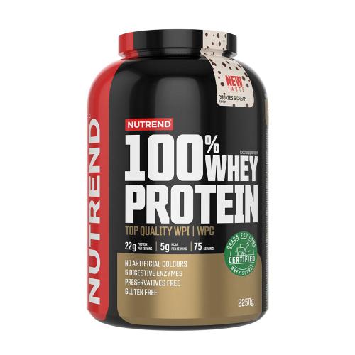 Nutrend 100% Whey Protein (2250 g, Galleta de Chocolate y Crema)