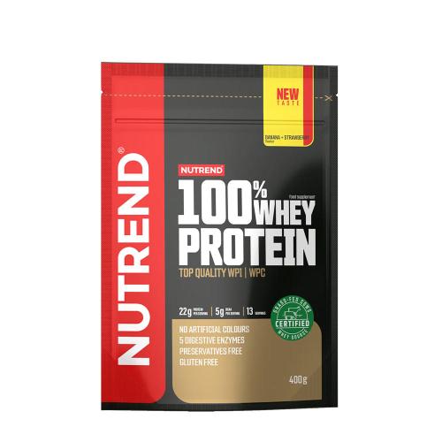 Nutrend 100% Whey Protein (400 g, Plátano y Fresa)