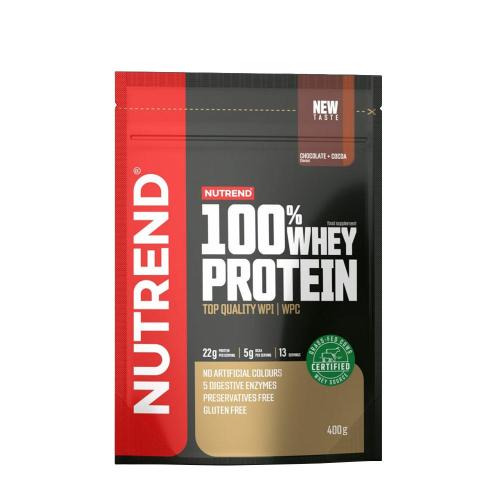 Nutrend 100% Whey Protein (400 g, Chocolate y Cacao)