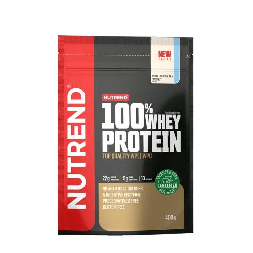 Nutrend 100% Whey Protein (400 g, Coco con Chocolate Blanco)