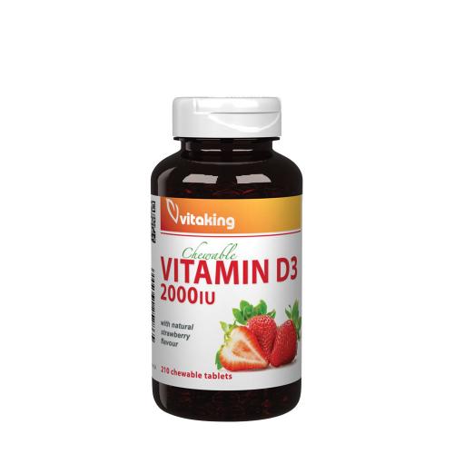 Vitaking Vitamin D3 2000 IU Chewable (210 Tableta masticable, Fresa)