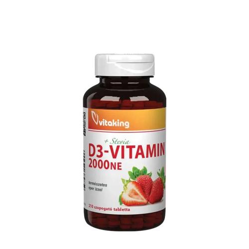 Vitaking Vitamin D3 2000 IU  (210 Tableta para chupar, Fresa)