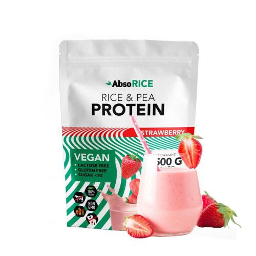 AbsoRICE Rice & Pea Protein - Vegan Protein Powder (500 g, Fresa)