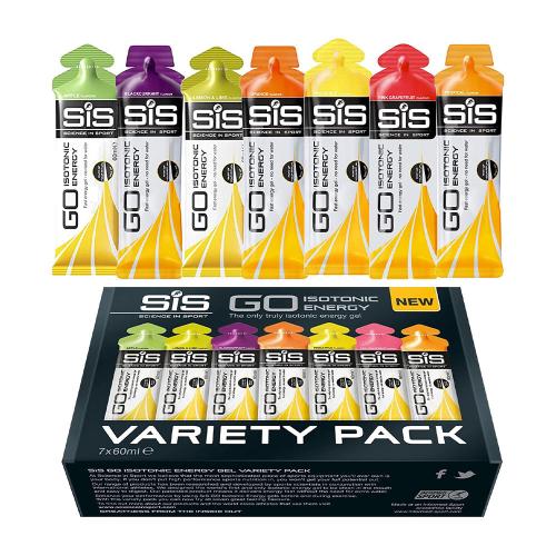 Science in Sport GO Isotonic Energy Gel Variety Pack (7 x 60 ml, Multisabor)