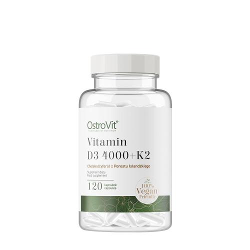 OstroVit Vitamin D3 4000 IU + K2 VEGE (120 Cápsula)