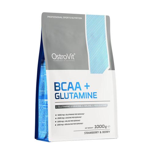 OstroVit BCAA + Glutamine (1000 g, Wild Strawberry Blueberry)