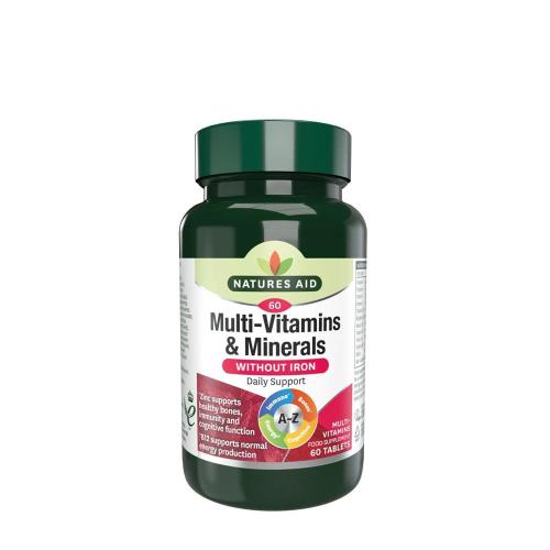 Natures Aid Multi-Vitamins & Minerals (without Iron) (60 Tableta)