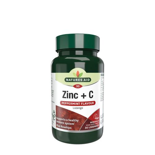 Natures Aid Zinc + C Lozenge - Peppermint Flavour (30 Tableta para chupar)