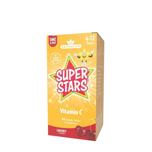 Natures Aid Super Stars Vitamin C - Cherry Flavor (60 Tableta masticable)