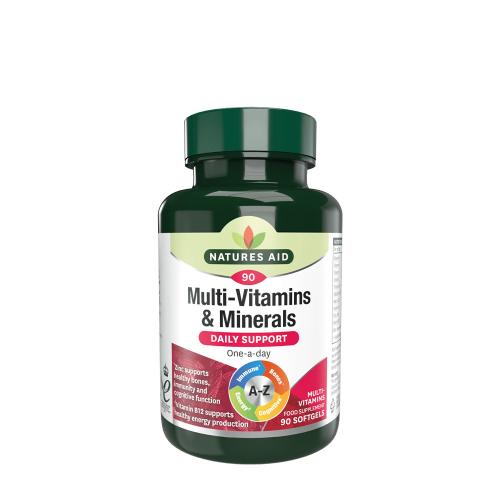 Natures Aid Multi-Vitamins & Minerals (with Iron) (90 Cápsula blanda)