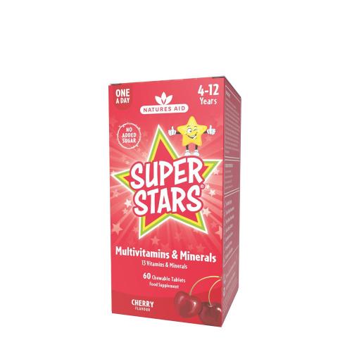 Natures Aid Super Stars Multivitamin (60 Tableta masticable, Cereza)