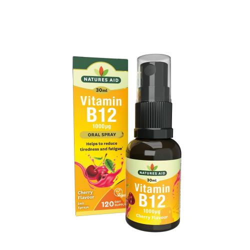 Natures Aid Vitamin B12 Daily Oral Spray (30 ml, Cereza)