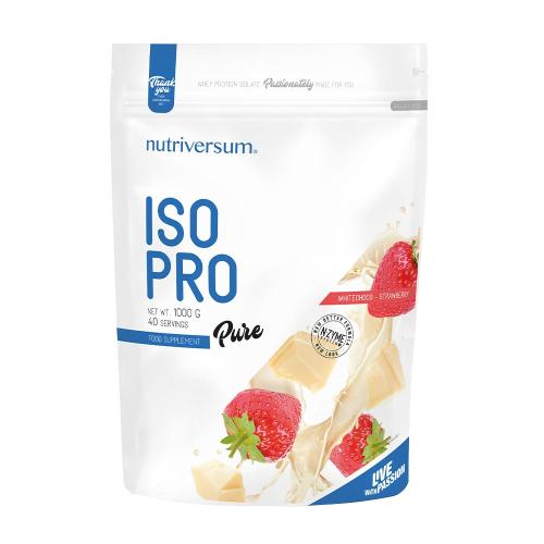 Nutriversum ISO PRO - PURE  (1000 g, Fresa con Chocolate Blanco)