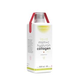 Nutriversum Liquid MSM+C Hyaluron Collagen  (500 ml, Piña)