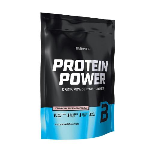 BioTechUSA Protein Power (1000 g, Fresa Plátano)