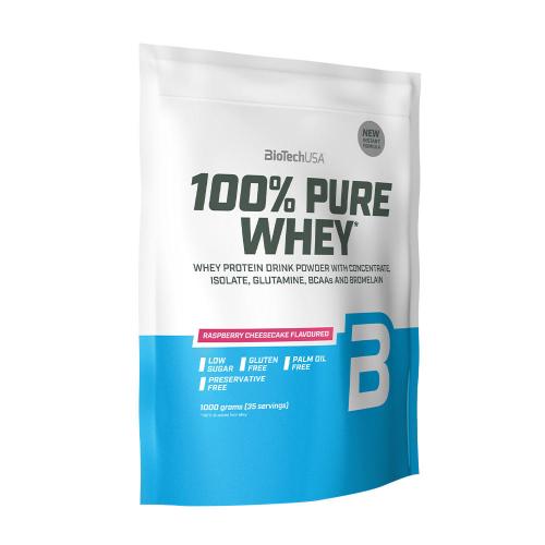 BioTechUSA 100% Pure Whey (1000 g, Tarta de queso con frambuesas)