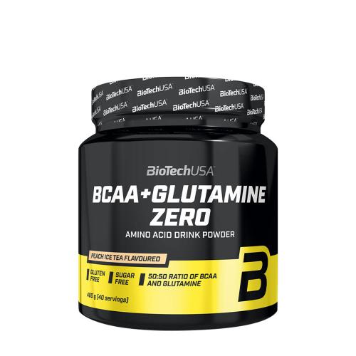 BioTechUSA BCAA+Glutamine Zero  (480 g, Té Helado de Durazno)