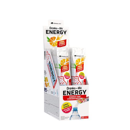 Olimp Labs Drinks for life ENERGY (20 Bolsitas, Naranja Fresca)