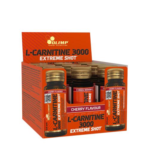 Olimp Sport L-Carnitine 3000 Extreme Shot Glass (9 x 25 ml, Cereza)