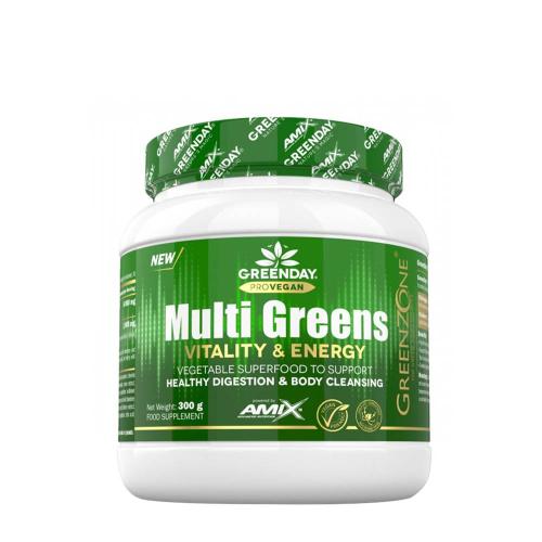 Amix GreenDay® ProVegan MultiGreens Vitality & Energy (300 g, Naranja)