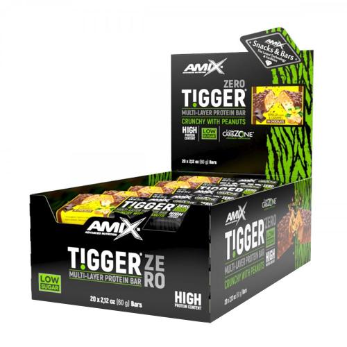 Amix TIGGER® Zero bar (20 x 60g, Vainilla y Caramelo)