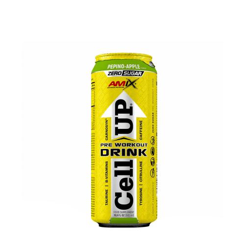 Amix Cell Up Pre Workout Drink Zero Sugar (500 ml, Pepino y Manzana)