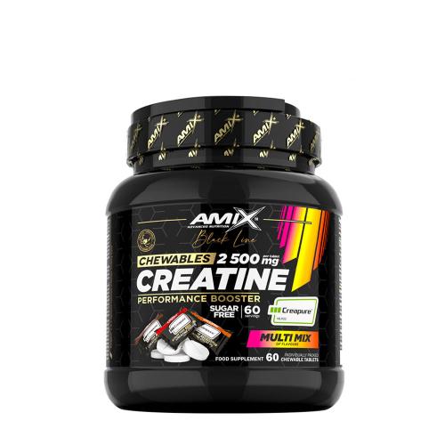 Amix Black Line Creatine Creapure 2500mg Chewable Tabs Zero Sugar (60 Tableta masticable)