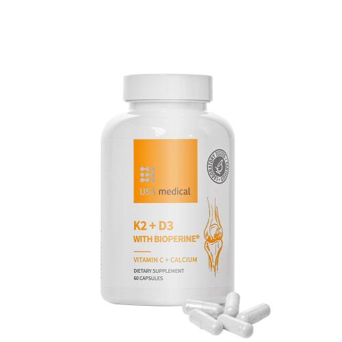 USA medical K2+D3 With Bioperine (60 Cápsula)