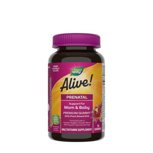 Nature's Way Alive!® Premium Prenatal Gummies (75 Gomitas, Fresa y Limón)