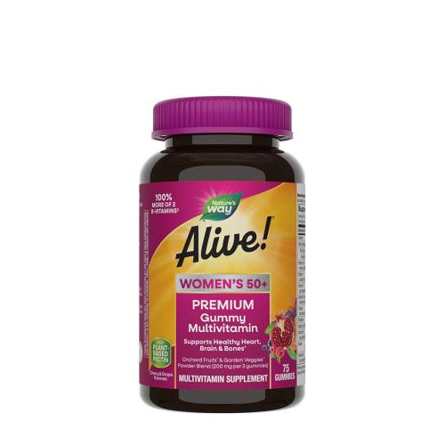 Nature's Way Alive!® Premium Women’s 50+ Gummy Multivitamin (75 Gomitas, Cereza y uva)