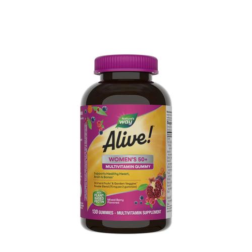 Nature's Way Alive!® Women's 50+ Gummy Multivitamin (130 Gomitas, Mezcla de Frutas del Bosque)