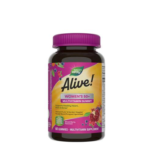 Nature's Way Alive!® Women's 50+ Gummy Multivitamin (60 Gomitas, Mezcla de Frutas del Bosque)