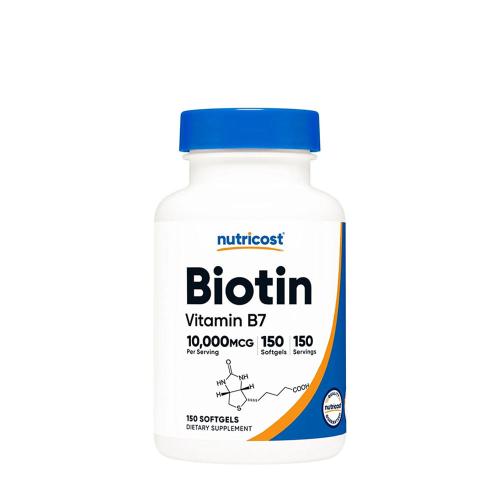 Nutricost Biotin with Coconut Oil 10,000 mcg (150 Cápsula blanda)