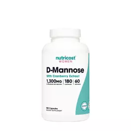   Nutricost D-Mannose with Cranberry Extract for Women 1300 mg (180 Cápsula)