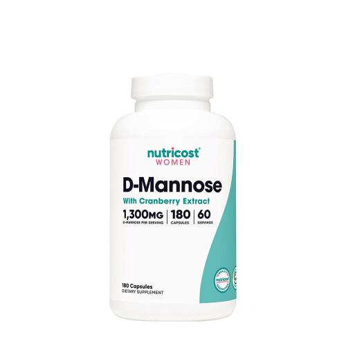 Nutricost D-Mannose with Cranberry Extract for Women 1300 mg (180 Cápsula)