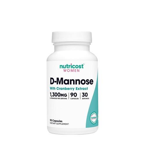 Nutricost D-Mannose with Cranberry Extract for Women 1300 mg (90 Cápsula)