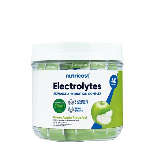 Nutricost Electrolytes Hydration Stick Packs (156 g, Manzana Verde)