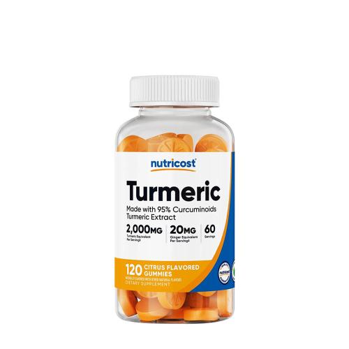 Nutricost Turmeric Gummies 2,000 mg (120 Gomitas, Limón)